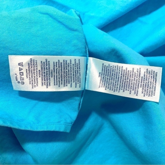 Ralph Lauren Boy Short Sleeve Turquoise Orange Pony Button Down Sz Large (14-16) - Picture 6 of 6